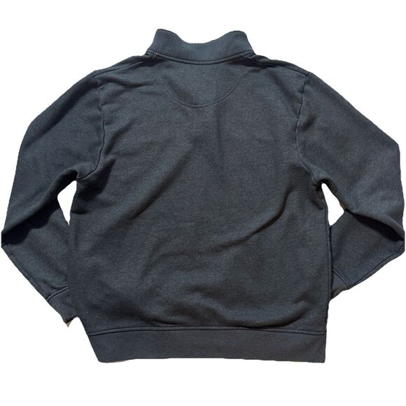 Orvis Men’s XL Quarter Snap Pullover Sweater Gray Fleece Lined Fly Fishing Logo - Picture 2 of 6